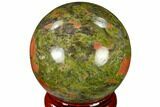 Polished Unakite Sphere - Canada #116124-1